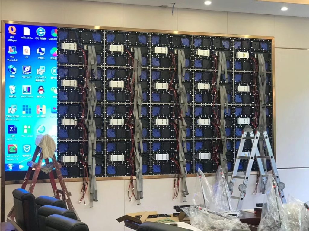Front wall mounted led display