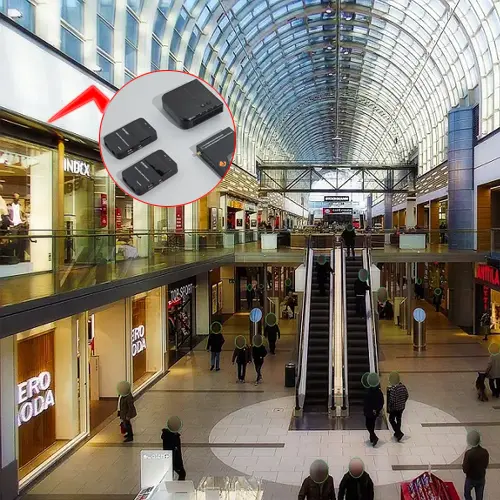 Long distance audio and video transmission system for shopping mall
