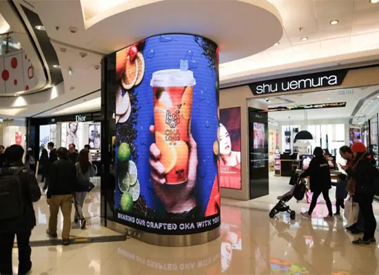 flexible led screen applying on shopping mall