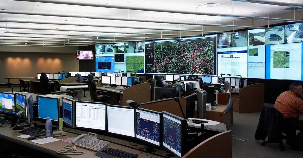 What is the traffic control center audio visual solution